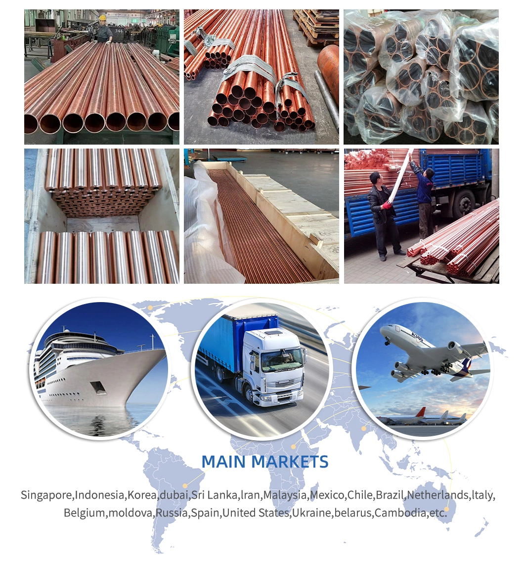 Seamless ASTM B111 6&quot; Sch40 CuNi 90/10 C70600 C71500 Tube Copper Nickel Pipe