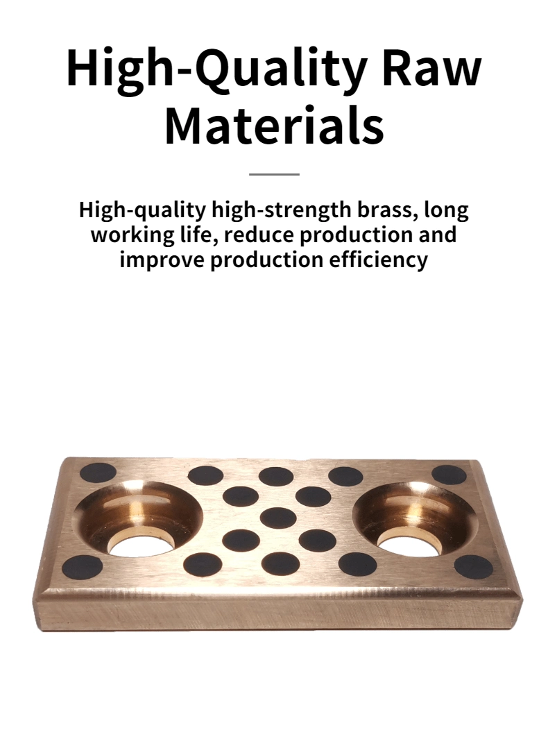 Hatch Cover Bronze Wear Oil Free Graphite Plugged Pads Solid Lubricant White PTFE Embedded Wear Plate