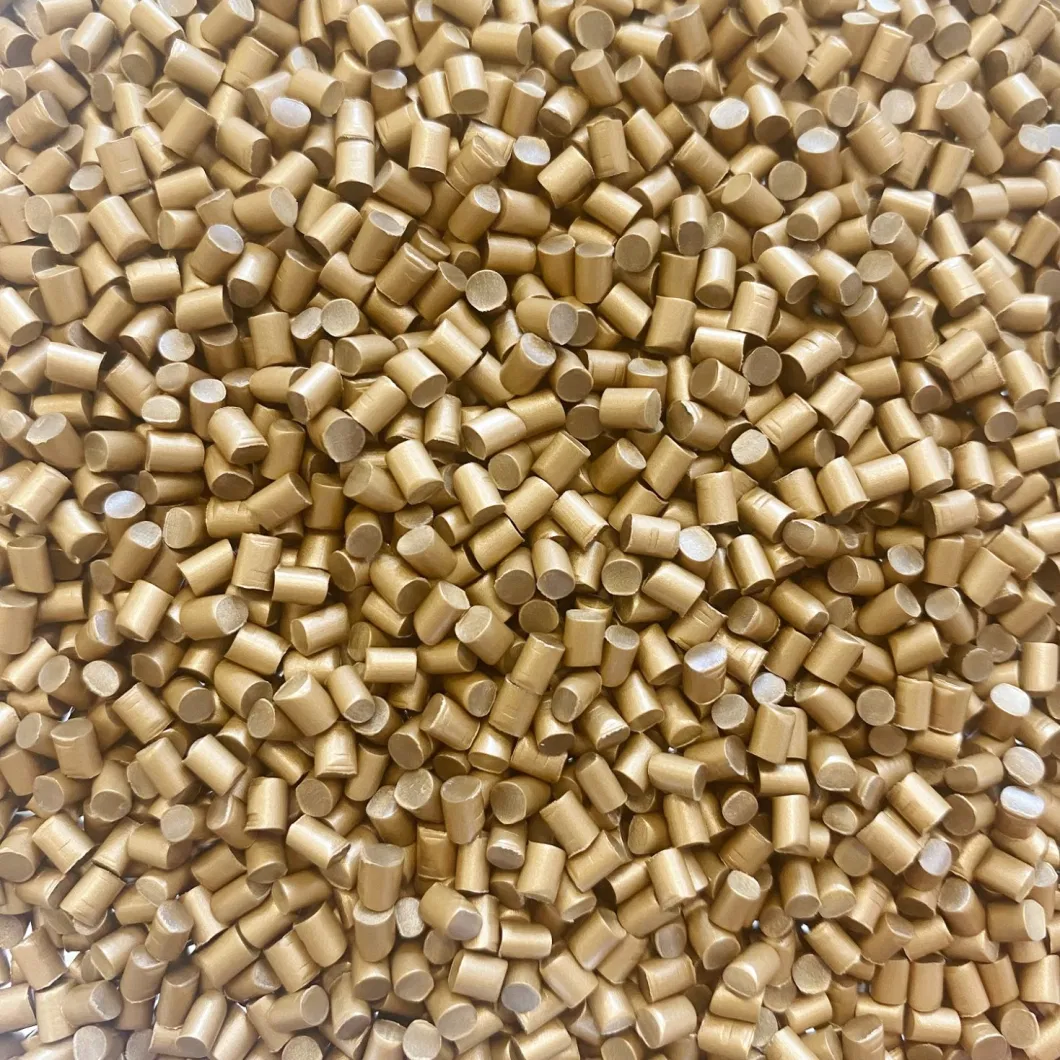 Premium Low Temperature Impact Resistance Gold Metallic PP Masterbatch for Decorative Sheet Extrusion