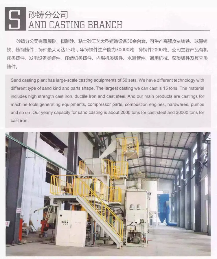 Bronze Aluminum Steel Iron Sand Mold Casting Foundry with Blasting