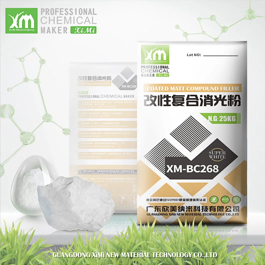 40% Extinction Rate Coated Matte Compound Filler CaCO3 for Paint