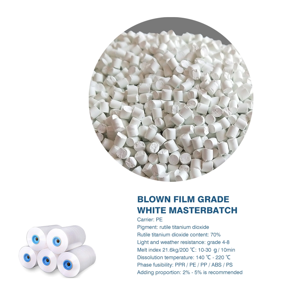 High Quality White Compound Filler Masterbatch for Plastic Film Blowing