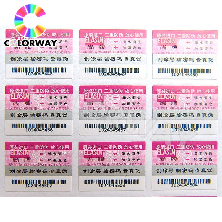 Anti-Counterfeiting Secure Qr Codes with Serial Numbers Booklet Voucher Coupon Ticket with Custom Security Hot Stamping Hologram