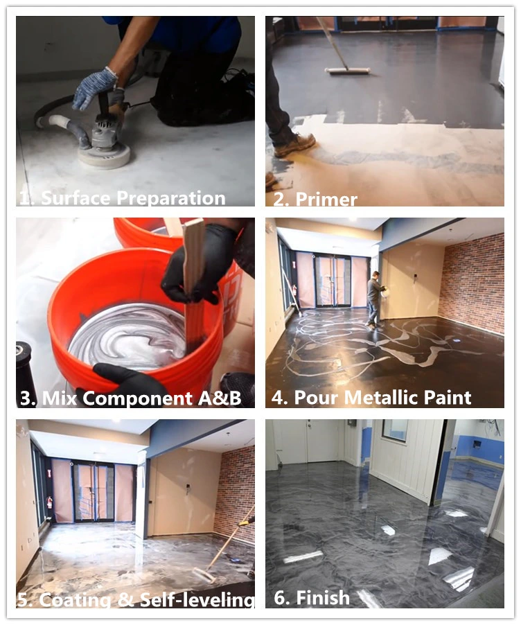 Metallic Solvent-Free Clear Epoxy Floor Paint