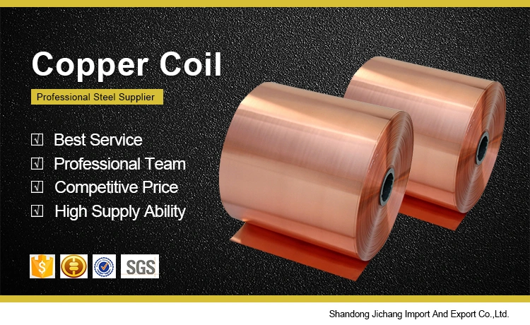 C2600 C2680 C2700 C2800 Red Copper Roll 0.1 Manufacturer Welded High Purity Copper Strip