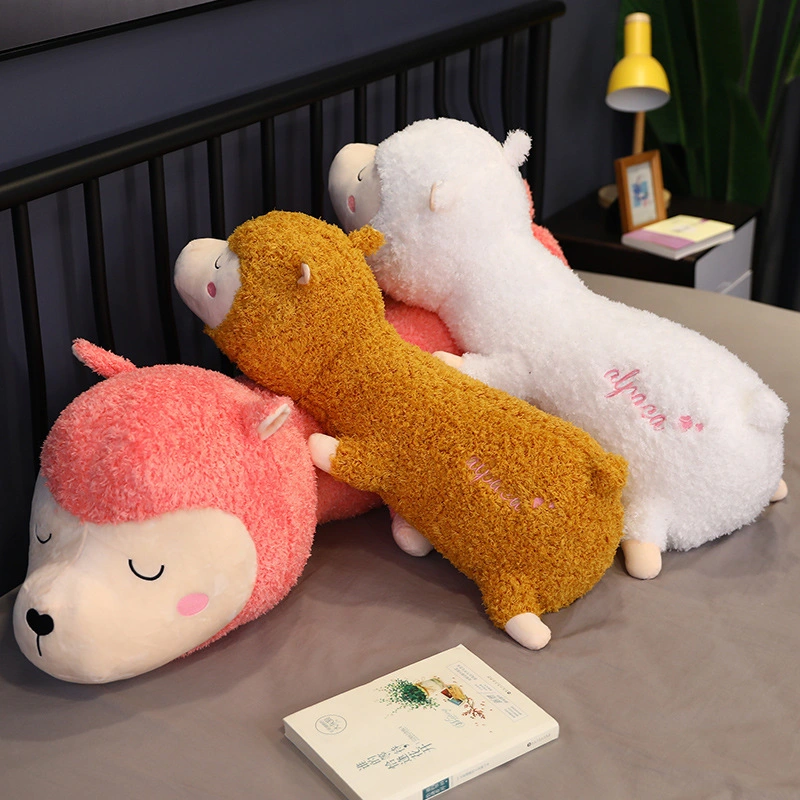 Factory Outlet Soft Stuff Lying Alpaca Toy Cute Plush Alpaca Toy