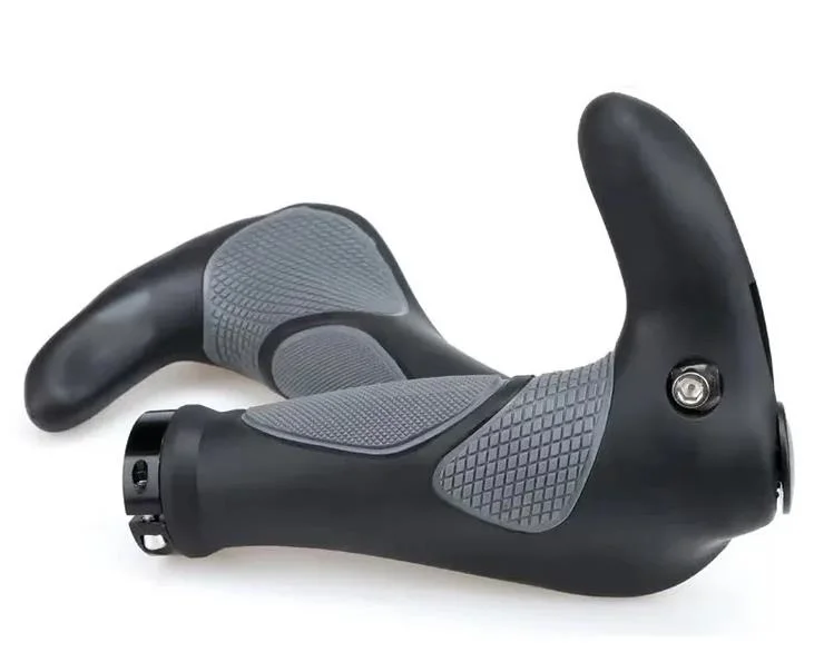 Anti Slip Cycling Ergonomic Dual Lock on Bullhorn Folding MTB Mountain Bike Rubber Grip Bicycle Bar End Grip