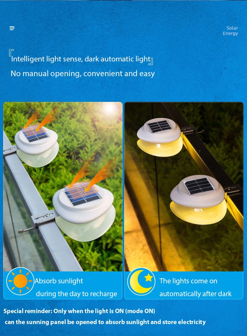 IP65 Outdoor Waterproof Landscape Garden LED Clamp Light Solar