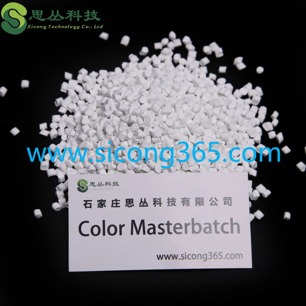 Plastic CaCO3 Filler HDPE LDPE LLDPE Raw Materials White Color Masterbatch