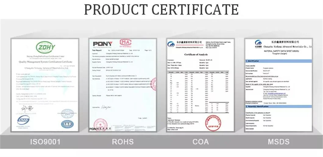 Copper Tin Alloy Target 99.99% Pure Round Copper Tin Cusn10wt% Sputtering Target