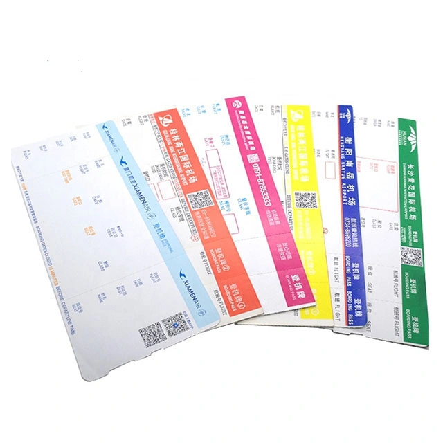 Free Design Plane Ticket Boarding Pass Admission Ticket for Exhibition Hall