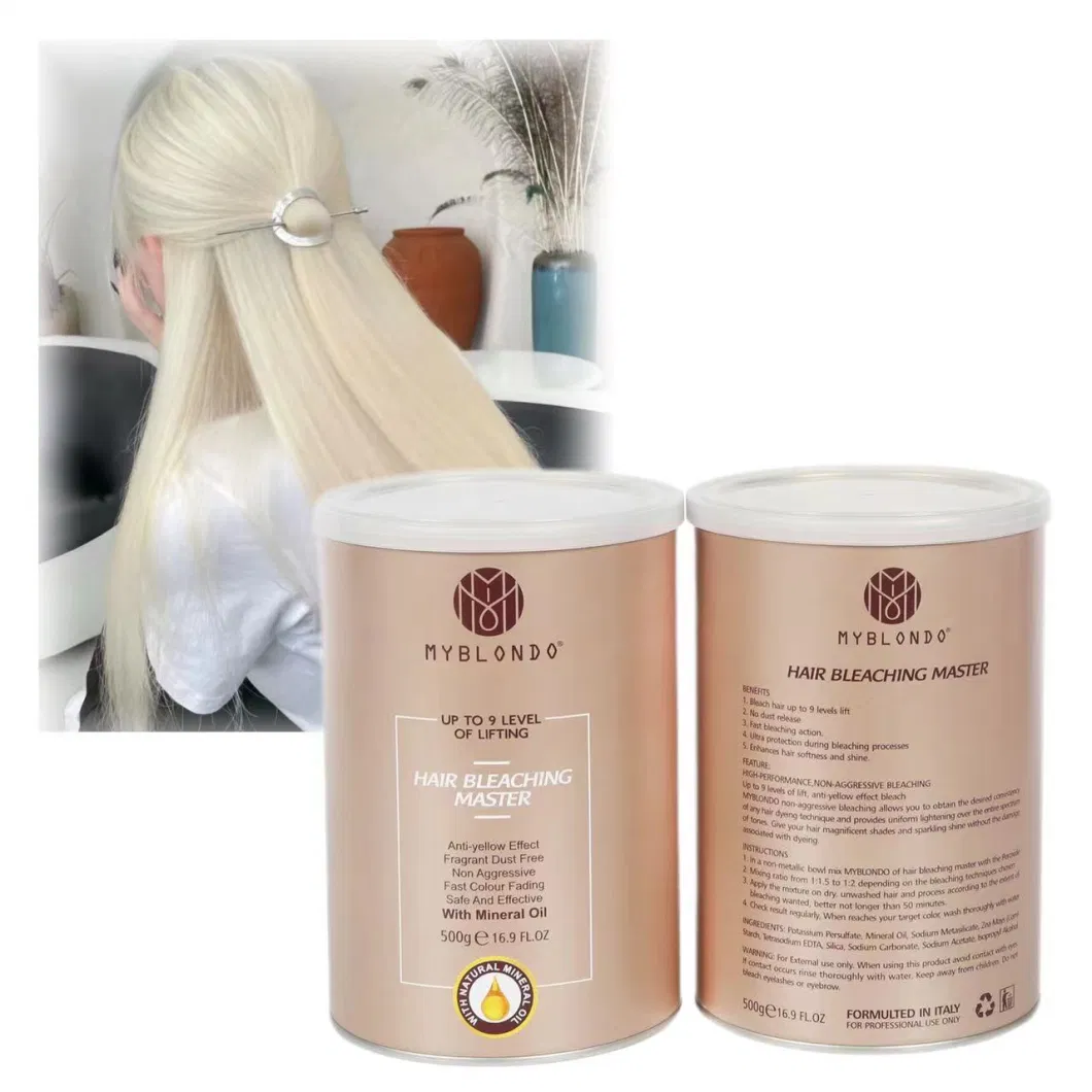 High Quality Top Bleach Powder Lift up to 9-11 Levels for Blonde Hair, Free Samples, Wholesale Bulk