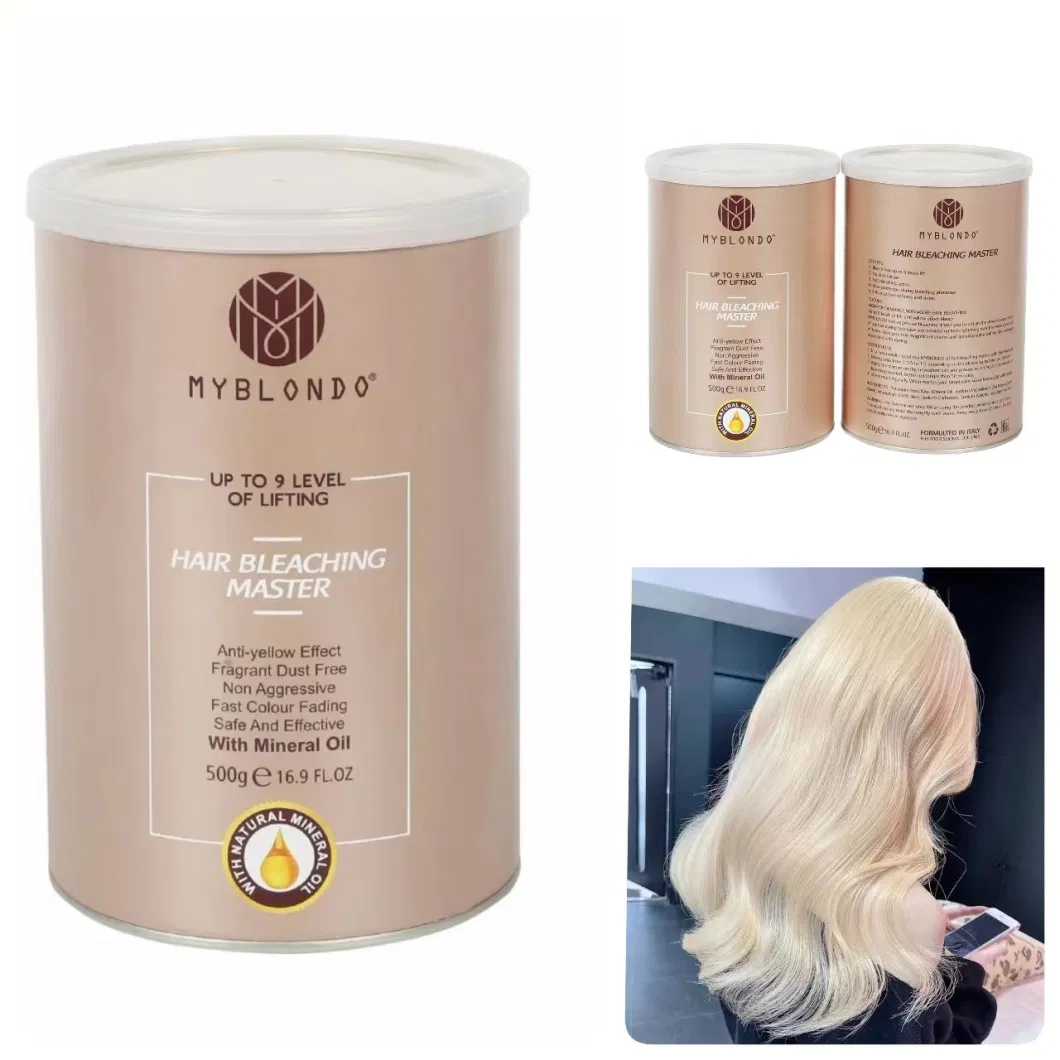 High Quality Top Bleach Powder Lift up to 9-11 Levels for Blonde Hair, Free Samples, Wholesale Bulk