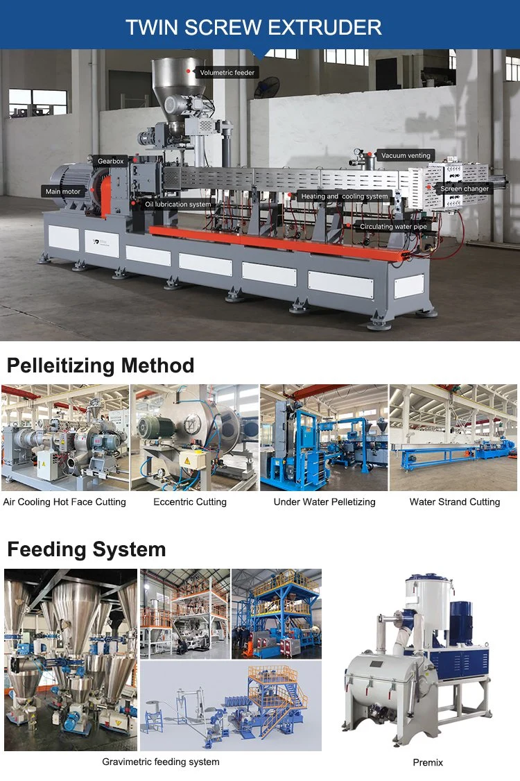 Hffr Production Line 500 -- 600 Kg/H Twin &amp; Single Screw Extruder Granulator