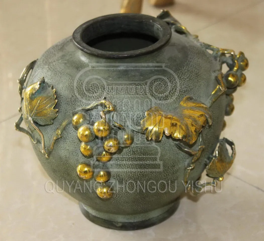Bronze Engraved Vase Home Decoration