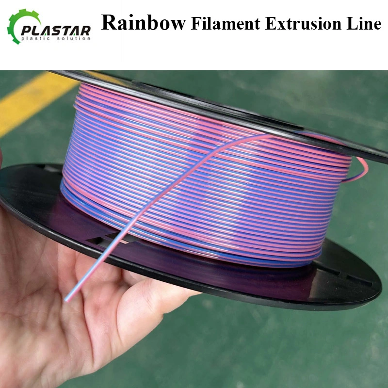 Rainbow Color 3D Printer Filament Production Line 3D Filament Extrusion Line for Multi Color and with PLC Control
