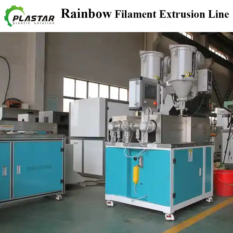 Rainbow Color 3D Printer Filament Production Line 3D Filament Extrusion Line for Multi Color and with PLC Control