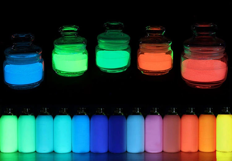 Wholesale Phosphor Powder Fluorescent Neon Color Glow in Dark Pigment Phosphor Powder