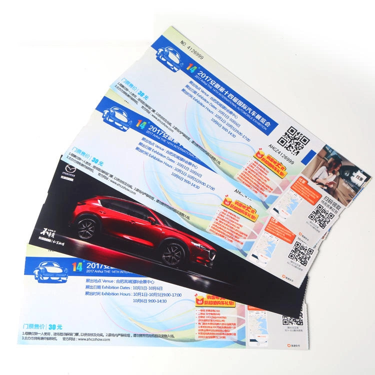 Free Design Plane Ticket Boarding Pass Admission Ticket for Exhibition Hall