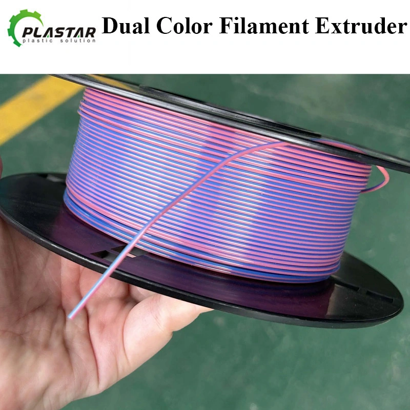 Bicolour Dual Colour Rainbow PLA ABS PETG Carbo Black 3D Printer Filament Extrusion Line
