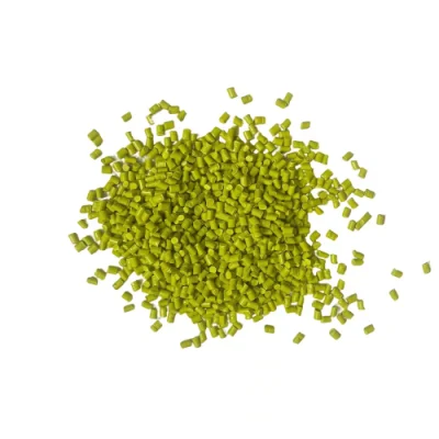 Masterbatch PE verde bulk particelle di plastica masterbatch di riempimento PP PE