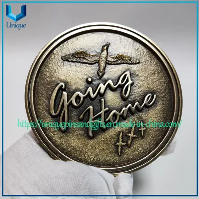 I militari commemorano la placca di bronzo per la pietra tombale con supporto magnetico, la placca di bronzo 3D personalizzata