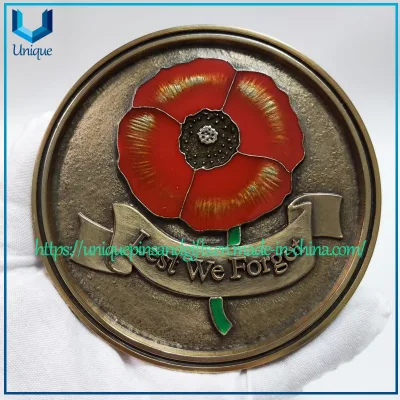 Targhe 3D personalizzate Relief Bronze Monument, placca ricordo Memorial Metal grave per Tombstone