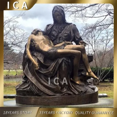 Chiesa di fusione Bronzo vita dimensioni scultura statua Peta in vendita