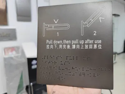 ADA Braille e cartello tattile Nome porta Plaque Hotel Cartelli per piastre metalliche