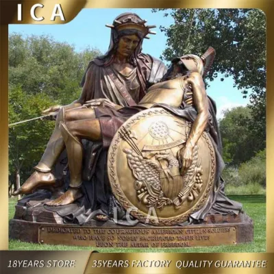 Chiesa di fusione Bronzo vita dimensioni scultura statua Peta in vendita