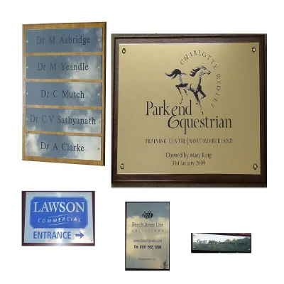 Placca personalizzata in bronzo decorata incisa incisa con il nome in metallo