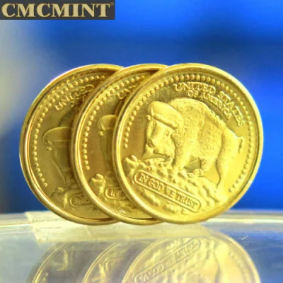 1 grammo di oro placcato puro argento Buffalo indiano rotondo B2