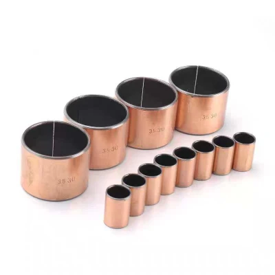 TCB100 SF1 DU cuscinetto a secco realizzato in polvere di bronzo con base in acciaio e boccola senza lubrificante PTFE per boccola per macchina ginnica da stampa.
