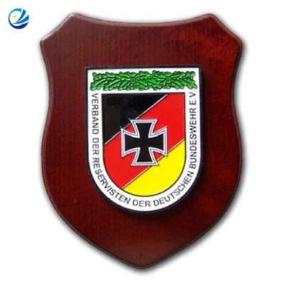 Oro Argento metallo placcato Nigeria ha fatto targa premio 3D Bronzo Placca Shield in legno personalizzata Medallion Metal per regali aziendali