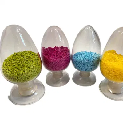 Masterbatch PE verde bulk particelle di plastica masterbatch di riempimento PP PE