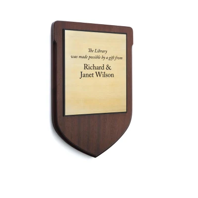 Placca personalizzata in bronzo decorata incisa incisa con il nome in metallo