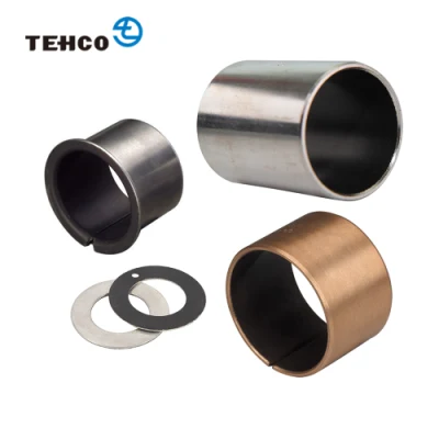 TCB100 SF1 DU cuscinetto a secco realizzato in polvere di bronzo con base in acciaio e boccola senza lubrificante PTFE per boccola per macchina ginnica da stampa.