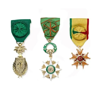 Custom Logo antico placcato Fashiowith nastro lega metallo Chiesa Soldier Medaglia militare del riconoscimento dell&prime;onore di guerra