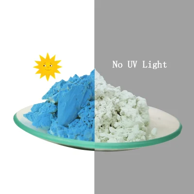 Pigmento di polvere fotocromica, luce solare/UV polvere fotosensibile pigmento inorganico cambiamento di colore in caso di luce solare o luce UV per cosmetici e tessuti