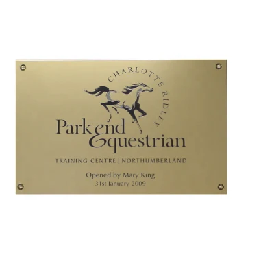 Placca personalizzata in bronzo decorata incisa incisa con il nome in metallo