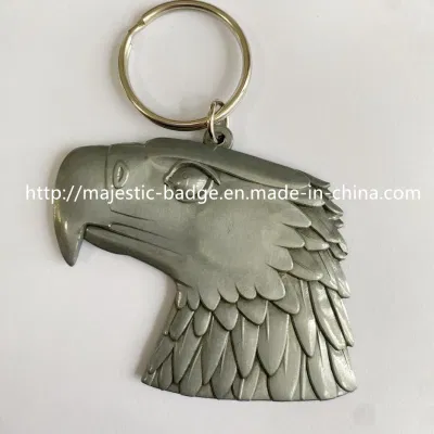 Portachiavi con placcatura in argento personalizzata 3D