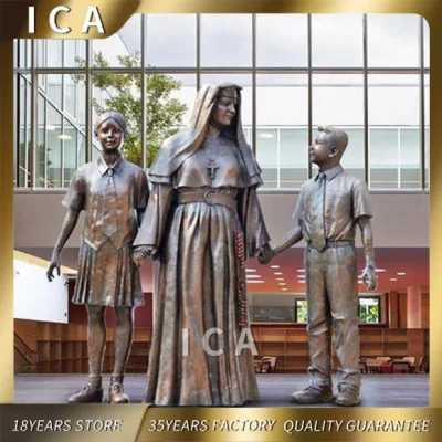Chiesa di fusione Bronzo vita dimensioni scultura statua Peta in vendita