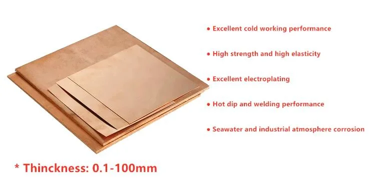 Copper Plate Sheet Pure Electrolytic Copper Cathode C10100/C10200/C10300 Copper Sheet 99.99% Manufacturer Customized 99.99 Pure Bronze Pure Copper Sheet Plate