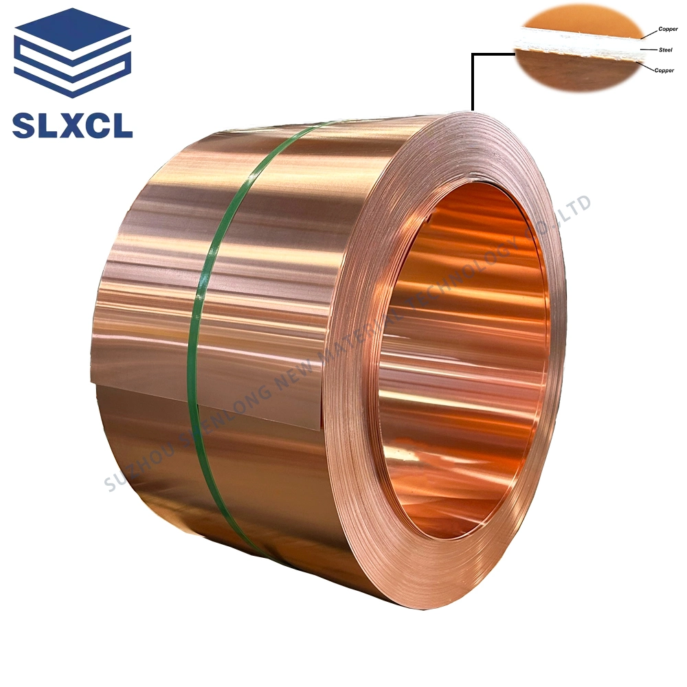 Factory Red Copper Brass Clad Steel Brass Bimetal Sheet Plate Strip