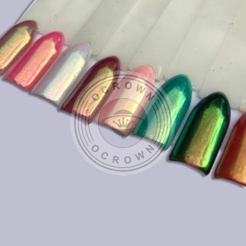 Aurora Chameleon Rainbow Chrome Mirror Mermeid UV Gel Polish Pigment
