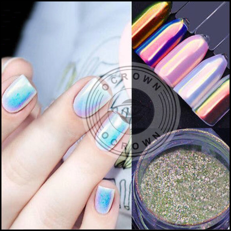 Unicorn Aurora Rainbow Chrome Mirror Chameleon Pigment for UV Gel Polish