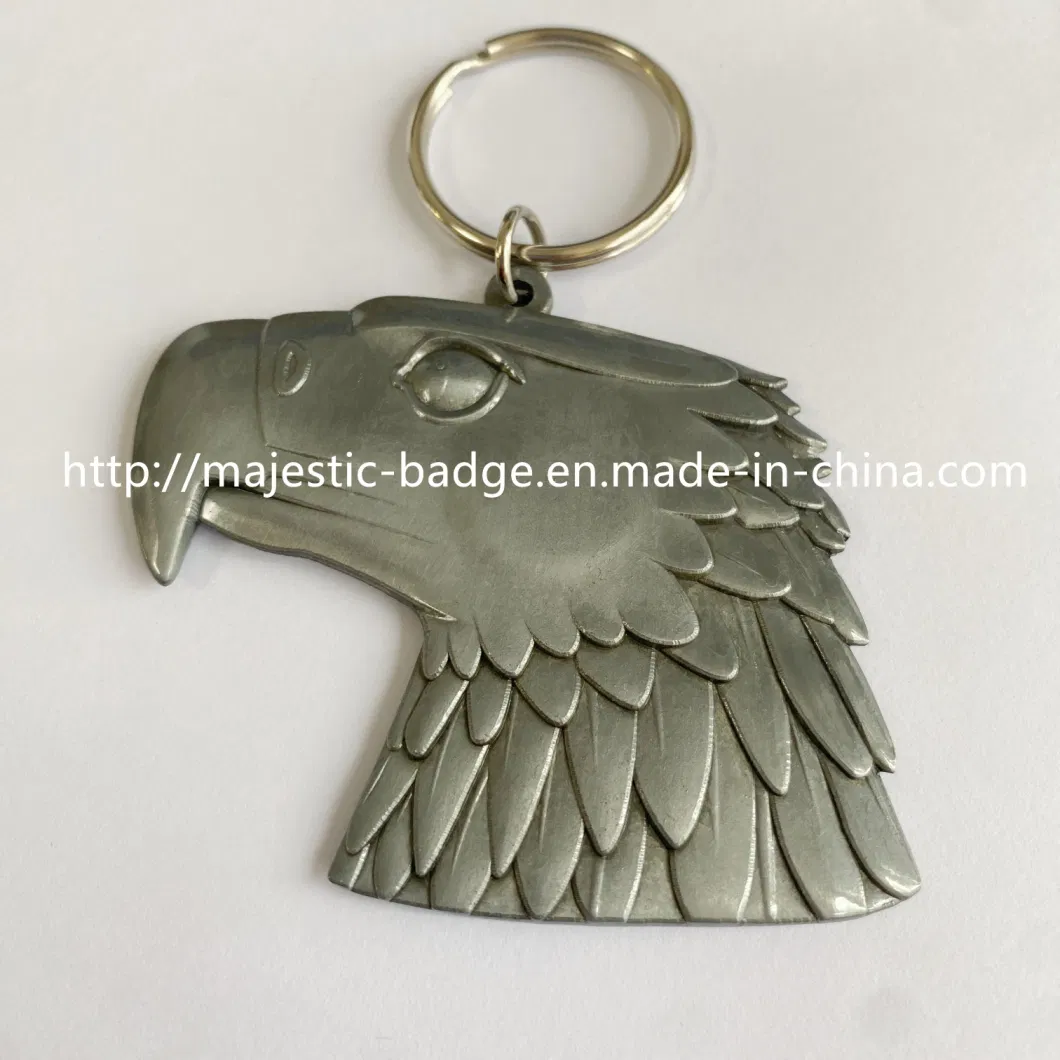 3D Custom Silver Plating Keyring