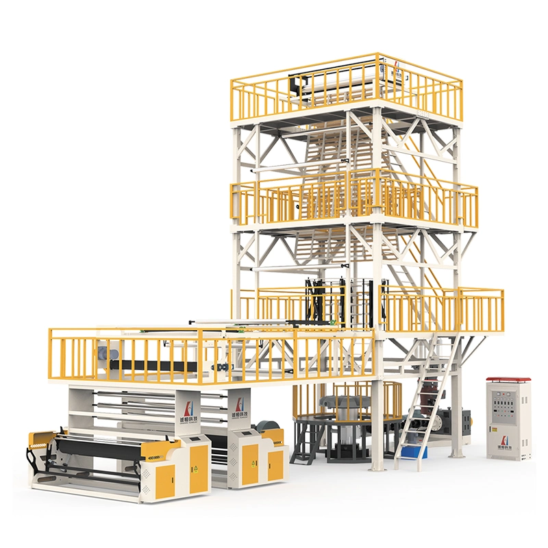 High Speed Mono-Layer Hall-off Tower HDPE LDPE Film Blowing Machine