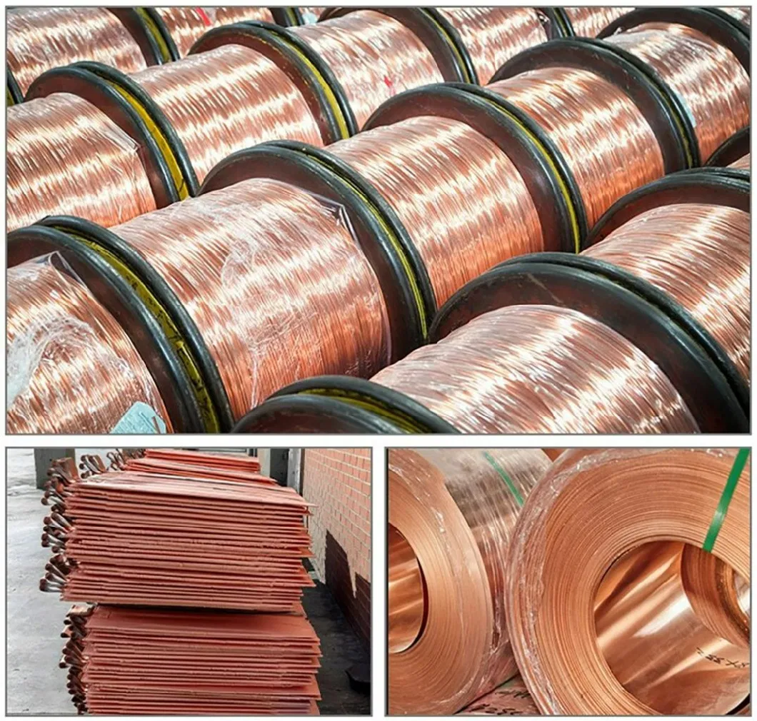 Copper Plate Sheet Pure Electrolytic Copper Cathode C10100/C10200/C10300 Copper Sheet 99.99% Manufacturer Customized 99.99 Pure Bronze Pure Copper Sheet Plate