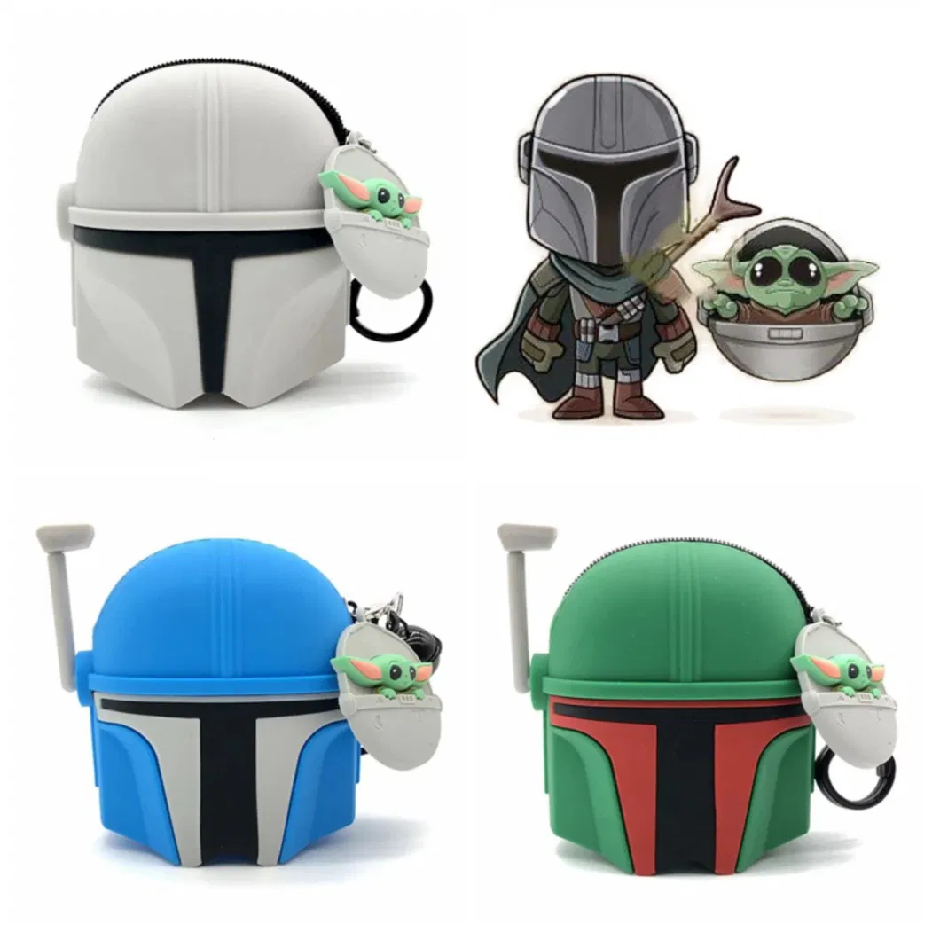Star War Soft Toy Helmet Rubber Baby Yoda New Design Custom Hot Sale Fashion Decoration Cartoon PVC Silicone Keychain